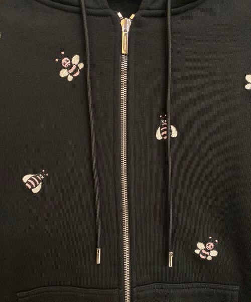 Dior（ディオール）Dior (ディオール) ×KAWS(カウズ) BEE刺繍ジップアップパーカー ブラック サイズ:Sの古着・服飾アイテム
