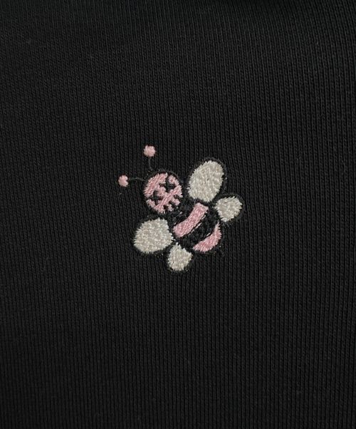 Dior（ディオール）Dior (ディオール) ×KAWS(カウズ) BEE刺繍ジップアップパーカー ブラック サイズ:Sの古着・服飾アイテム