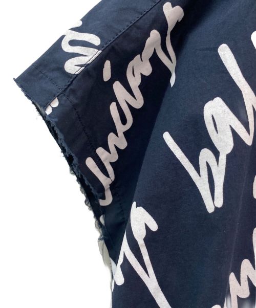 BALENCIAGA（バレンシアガ）BALENCIAGA (バレンシアガ) モノグラムシャツワンピース ネイビー サイズ:32の古着・服飾アイテム