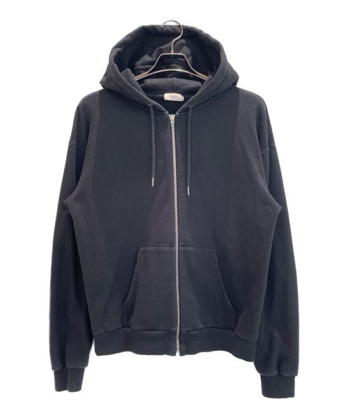 CELINE（セリーヌ）CELINE (セリーヌ) ルーズ ロゴ フーディ ジップアップ フーディ ブラック サイズ:‐の古着・服飾アイテム