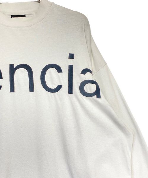 BALENCIAGA（バレンシアガ）BALENCIAGA (バレンシアガ) 刺繍ロゴTシャツ ホワイト サイズ:Lの古着・服飾アイテム