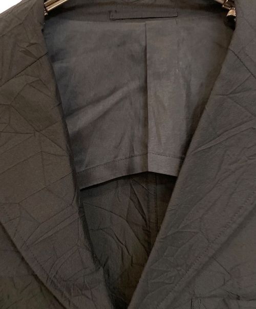 ISSEY MIYAKE MEN（イッセイミヤケメン）ISSEY MIYAKE MEN (イッセイミヤケメン) 皺加工テーラードジャケット ブラック サイズ:4の古着・服飾アイテム