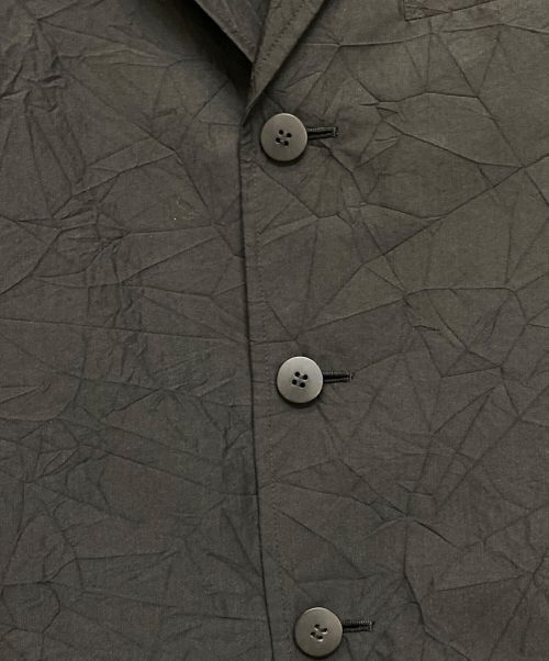 ISSEY MIYAKE MEN（イッセイミヤケメン）ISSEY MIYAKE MEN (イッセイミヤケメン) 皺加工テーラードジャケット ブラック サイズ:4の古着・服飾アイテム