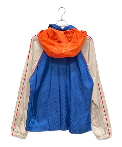 GUCCI（グッチ）GUCCI (グッチ) GG JACQUARD NYLON JACKET ブルー サイズ:52の古着・服飾アイテム
