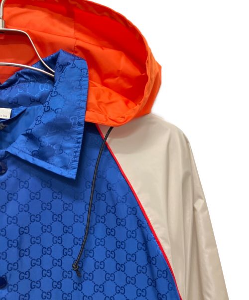 GUCCI（グッチ）GUCCI (グッチ) GG JACQUARD NYLON JACKET ブルー サイズ:52の古着・服飾アイテム