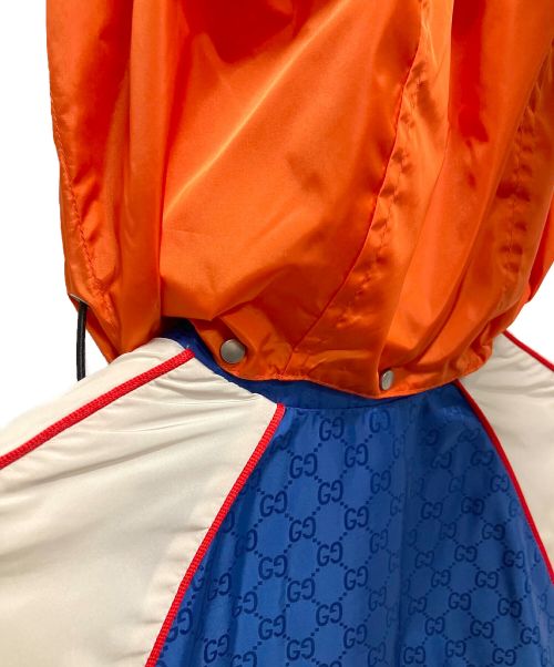 GUCCI（グッチ）GUCCI (グッチ) GG JACQUARD NYLON JACKET ブルー サイズ:52の古着・服飾アイテム