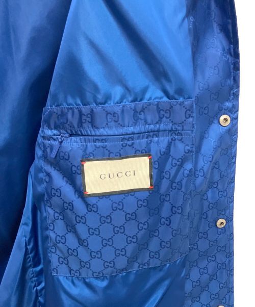 GUCCI（グッチ）GUCCI (グッチ) GG JACQUARD NYLON JACKET ブルー サイズ:52の古着・服飾アイテム