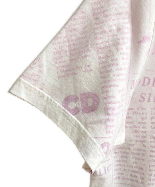 Dior（ディオール）Dior (ディオール) ニュースペーパーTシャツ ライトピンク サイズ:XSの古着・服飾アイテム