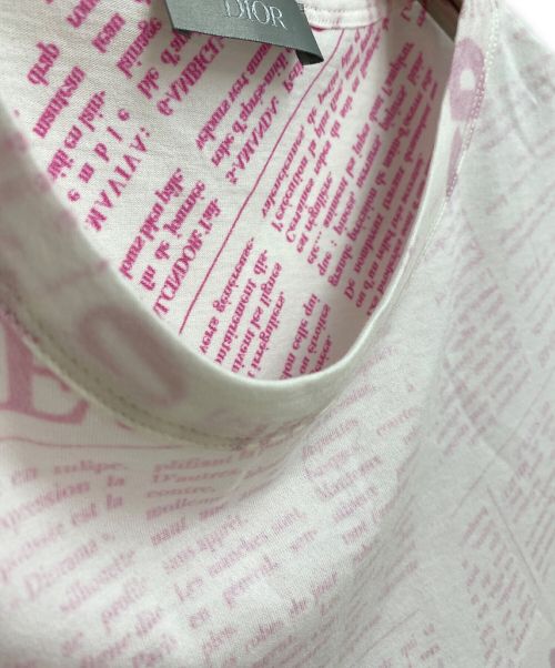 Dior（ディオール）Dior (ディオール) ニュースペーパーTシャツ ライトピンク サイズ:XSの古着・服飾アイテム