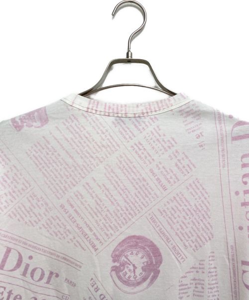 Dior（ディオール）Dior (ディオール) ニュースペーパーTシャツ ライトピンク サイズ:XSの古着・服飾アイテム