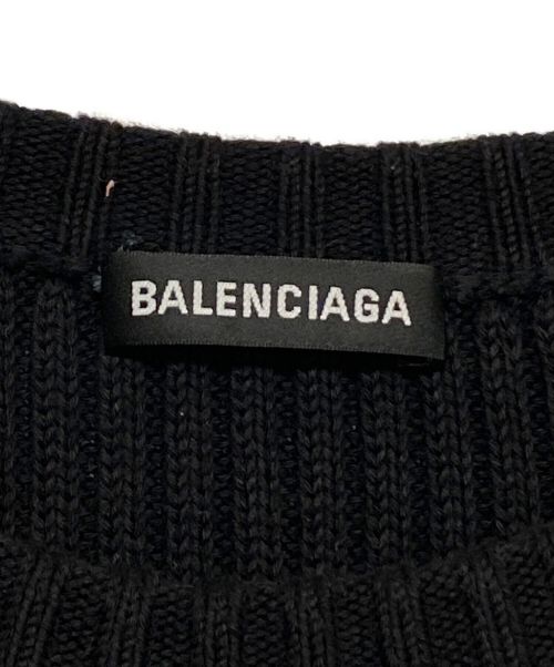 BALENCIAGA（バレンシアガ）BALENCIAGA (バレンシアガ) オーバーサイズニット ブラック×グリーン サイズ:Mの古着・服飾アイテム