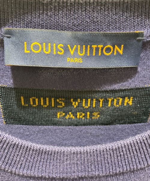 LOUIS VUITTON（ルイ ヴィトン）LOUIS VUITTON (ルイ ヴィトン) Logo Knit T-Shirt パープル サイズ:XSの古着・服飾アイテム