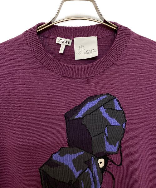 LOEWE（ロエベ）LOEWE (ロエベ) ススワタリニット デザインニット パープル サイズ:XSの古着・服飾アイテム