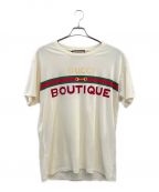 GUCCIグッチ）の古着「BOUTIQUEプリントTシャツ」｜アイボリー