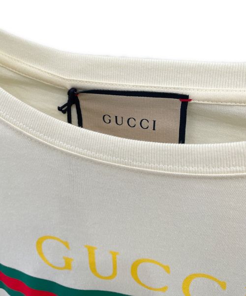 GUCCI（グッチ）GUCCI (グッチ) BOUTIQUEプリントTシャツ アイボリー サイズ:Mの古着・服飾アイテム
