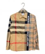 BURBERRYバーバリー）の古着「ラバープリントシャツ」｜ブラック