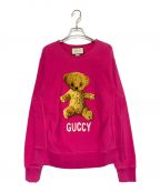 GUCCIグッチ）の古着「ベア刺繍スウェット」｜ピンク