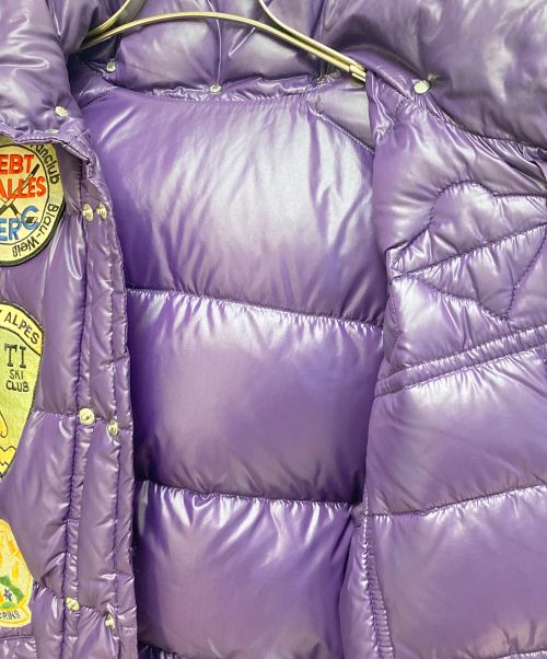 MONCLER（モンクレール）MONCLER (モンクレール) Patch down jacket (ワッペンダウンジャケット) パープル サイズ:1の古着・服飾アイテム
