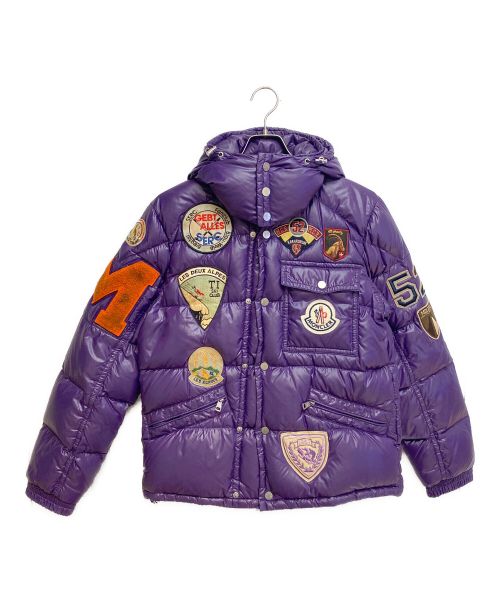 MONCLER（モンクレール）MONCLER (モンクレール) Patch down jacket (ワッペンダウンジャケット) パープル サイズ:1の古着・服飾アイテム