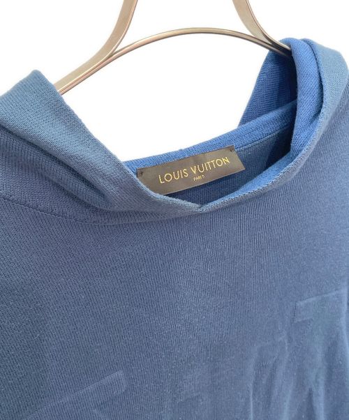 LOUIS VUITTON（ルイ ヴィトン）LOUIS VUITTON (ルイ ヴィトン) LVロゴニットパーカー ブルー サイズ:Lの古着・服飾アイテム