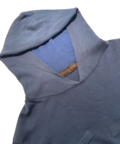 LOUIS VUITTON（ルイ ヴィトン）LOUIS VUITTON (ルイ ヴィトン) LVロゴニットパーカー ブルー サイズ:Lの古着・服飾アイテム