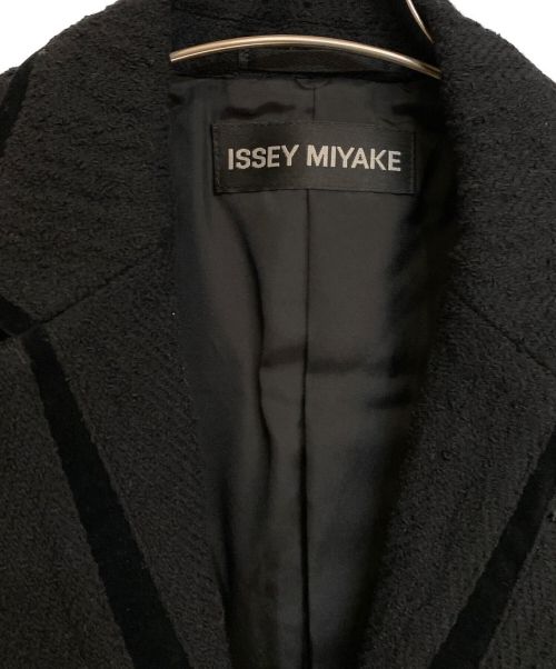 ISSEY MIYAKE（イッセイミヤケ）ISSEY MIYAKE (イッセイミヤケ) ベロアパイピングテーラードジャケット/06AW/Archive ブラック サイズ:2の古着・服飾アイテム