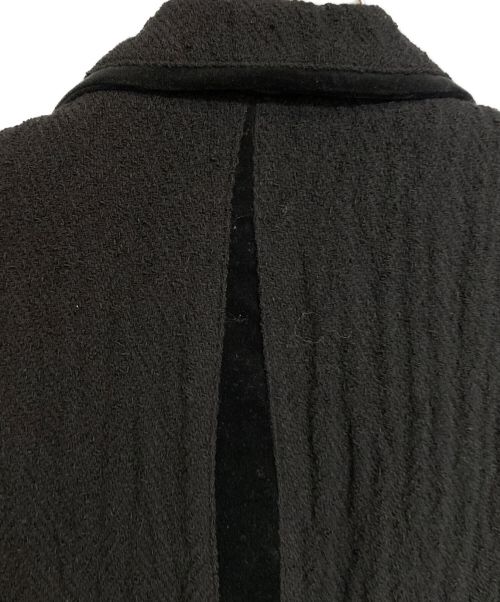 ISSEY MIYAKE（イッセイミヤケ）ISSEY MIYAKE (イッセイミヤケ) ベロアパイピングテーラードジャケット/06AW/Archive ブラック サイズ:2の古着・服飾アイテム