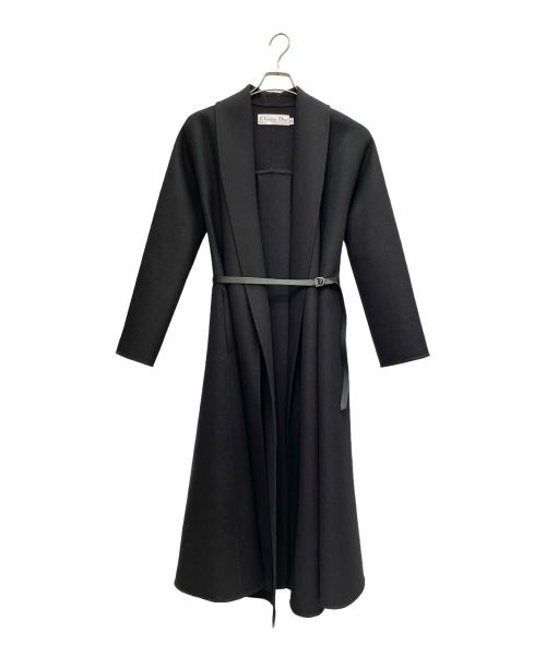 Christian Dior（クリスチャン ディオール）Christian Dior (クリスチャン ディオール) ウールアンゴラ コート ブラック サイズ:34の古着・服飾アイテム