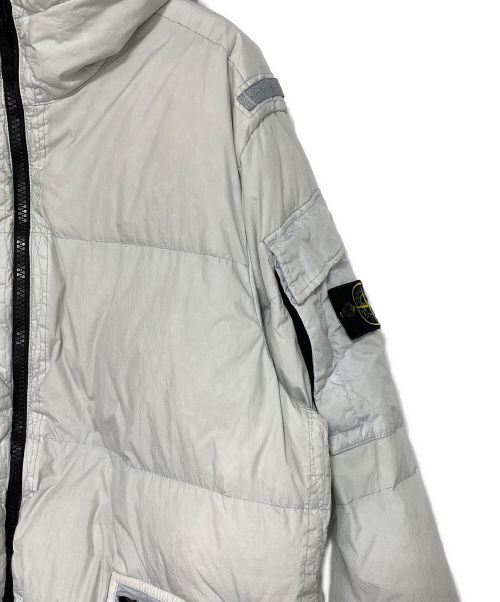 STONE ISLAND（ストーンアイランド）STONE ISLAND (ストーンアイランド) ガーメントダイナイロンレップスフーデッドダウン ライトブルー サイズ:XLの古着・服飾アイテム