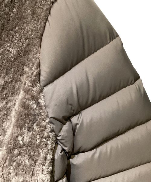 MOORER（ムーレー）MOORER (ムーレー) Mouton Switching Down Coat（ムートンスイッチングダウンコート） グレー サイズ:40の古着・服飾アイテム