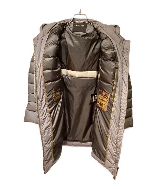 MOORER（ムーレー）MOORER (ムーレー) Mouton Switching Down Coat（ムートンスイッチングダウンコート） グレー サイズ:40の古着・服飾アイテム