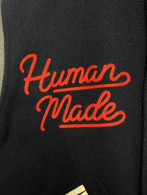 HUMAN MADE（ヒューマンメイド）HUMAN MADE (ヒューマンメイド) バーシティジャケット ネイビー×グレー サイズ:Lの古着・服飾アイテム