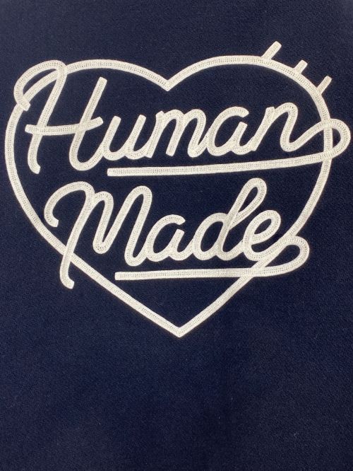 HUMAN MADE（ヒューマンメイド）HUMAN MADE (ヒューマンメイド) バーシティジャケット ネイビー×グレー サイズ:Lの古着・服飾アイテム
