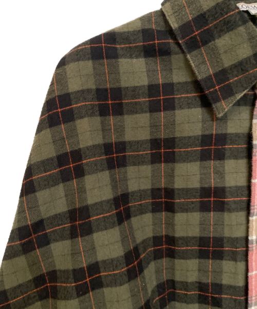 LOEWE（ロエベ）LOEWE (ロエベ) チェックネルシャツ グリーン×ピンク サイズ:38の古着・服飾アイテム