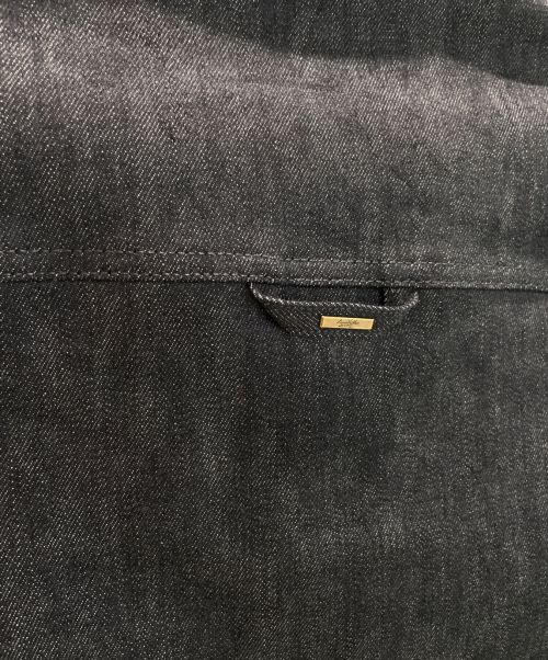 LOUIS VUITTON（ルイ ヴィトン）LOUIS VUITTON (ルイ ヴィトン) ステープルライン シャドーモノグラム ストレッチ コットンデニムジャケット ブラック サイズ:48の古着・服飾アイテム