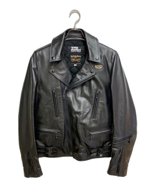 COMME des GARCONS BLACKMARKET（コムデギャルソンブラックマーケット）COMME des GARCONS BLACKMARKET (コムデギャルソンブラックマーケット) Lewis Leathers (ルイスレザース) レザーライダースジャケット ブラック サイズ:36の古着・服飾アイテム