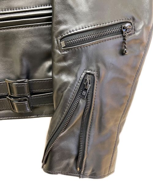 COMME des GARCONS BLACKMARKET（コムデギャルソンブラックマーケット）COMME des GARCONS BLACKMARKET (コムデギャルソンブラックマーケット) Lewis Leathers (ルイスレザース) レザーライダースジャケット ブラック サイズ:36の古着・服飾アイテム