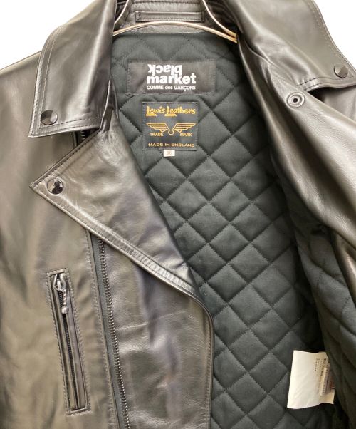 COMME des GARCONS BLACKMARKET（コムデギャルソンブラックマーケット）COMME des GARCONS BLACKMARKET (コムデギャルソンブラックマーケット) Lewis Leathers (ルイスレザース) レザーライダースジャケット ブラック サイズ:36の古着・服飾アイテム