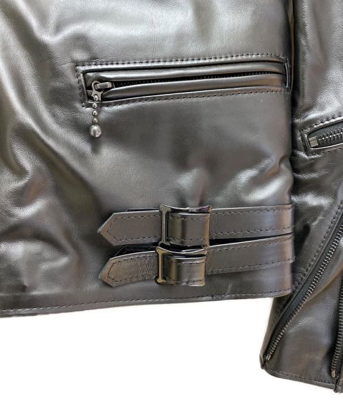 COMME des GARCONS BLACKMARKET（コムデギャルソンブラックマーケット）COMME des GARCONS BLACKMARKET (コムデギャルソンブラックマーケット) Lewis Leathers (ルイスレザース) レザーライダースジャケット ブラック サイズ:36の古着・服飾アイテム