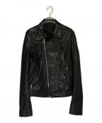 RICK OWENSリックオウエンス）の古着「Stooges Leather Biker Jacket」｜ブラック