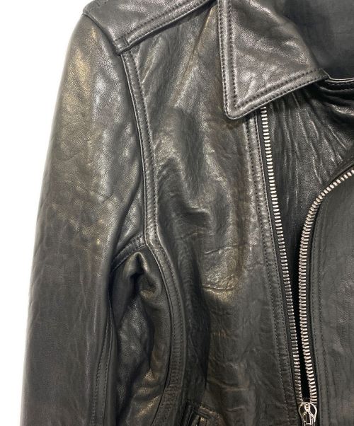 RICK OWENS（リックオウエンス）RICK OWENS (リック オウエンス) Stooges Leather Biker Jacket ブラック サイズ:48の古着・服飾アイテム