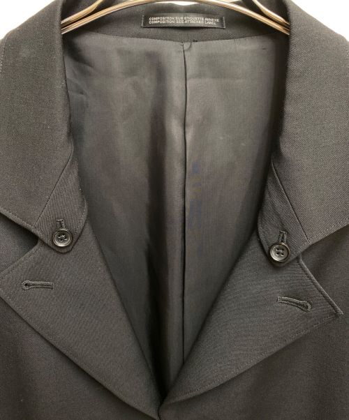 Yohji Yamamoto pour homme（ヨウジヤマモト プールオム）Yohji Yamamoto pour homme (ヨウジヤマモト プールオム) 22AW 前端つき合わせ6ボタンジャケット ブラック サイズ:2の古着・服飾アイテム
