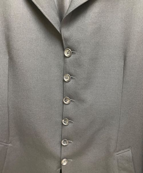 Yohji Yamamoto pour homme（ヨウジヤマモト プールオム）Yohji Yamamoto pour homme (ヨウジヤマモト プールオム) 22AW 前端つき合わせ6ボタンジャケット ブラック サイズ:2の古着・服飾アイテム