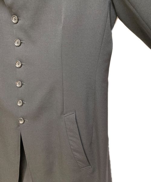 Yohji Yamamoto pour homme（ヨウジヤマモト プールオム）Yohji Yamamoto pour homme (ヨウジヤマモト プールオム) 22AW 前端つき合わせ6ボタンジャケット ブラック サイズ:2の古着・服飾アイテム