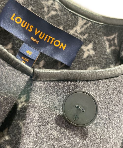 LOUIS VUITTON（ルイ ヴィトン）LOUIS VUITTON (ルイ ヴィトン) モノグラムウールポンチョ グレー サイズ:40の古着・服飾アイテム