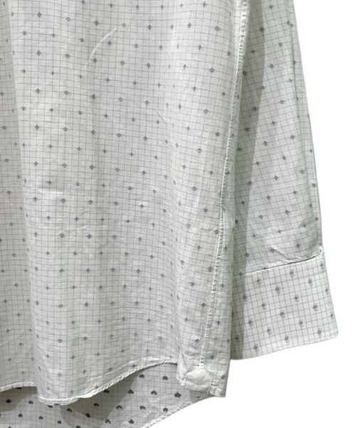 LOUIS VUITTON（ルイ ヴィトン）LOUIS VUITTON (ルイ ヴィトン) ミニモノグラム チェックシャツ ホワイト サイズ:41/16の古着・服飾アイテム