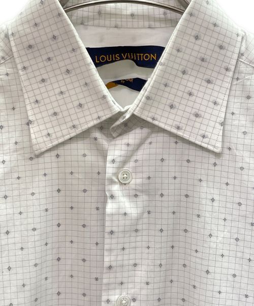 LOUIS VUITTON（ルイ ヴィトン）LOUIS VUITTON (ルイ ヴィトン) ミニモノグラム チェックシャツ ホワイト サイズ:41/16の古着・服飾アイテム