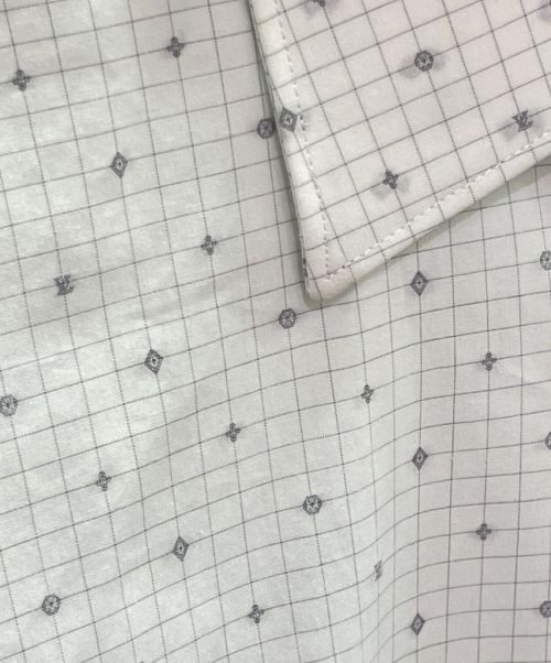 LOUIS VUITTON（ルイ ヴィトン）LOUIS VUITTON (ルイ ヴィトン) ミニモノグラム チェックシャツ ホワイト サイズ:41/16の古着・服飾アイテム