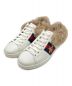 GUCCI（グッチ）の古着「エースビーエンブロイダリーファースニーカー」｜ホワイト