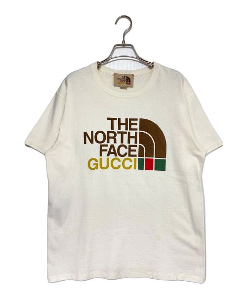 GUCCI（グッチ）GUCCI (グッチ) THE NORTH FACE (ザ ノース フェイス) プリントTシャツ アイボリー サイズ:Sの古着・服飾アイテム